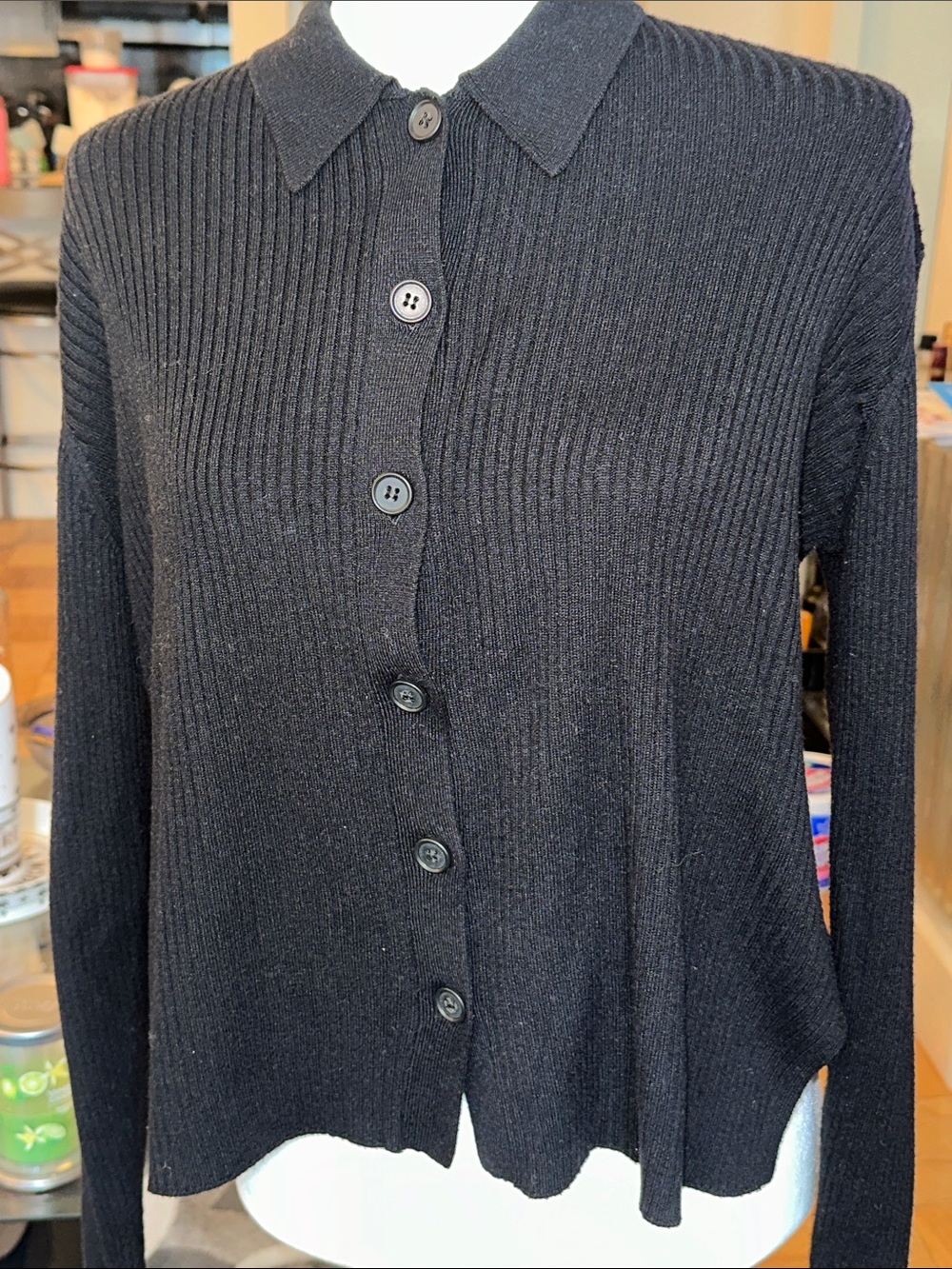 Splendid black button down cardigan/sweater